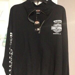 Harley-Davidson Black Quarter-Zip Pullover